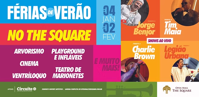 Férias de Verão no Open Mall The Square.